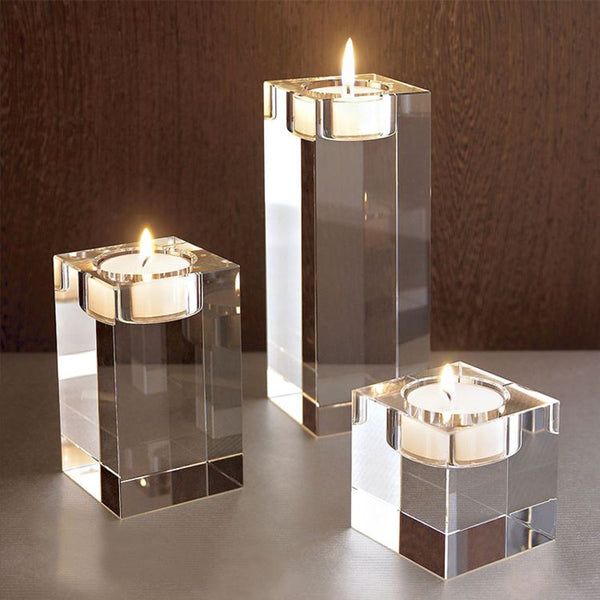 Crystal Cube Candle Holder