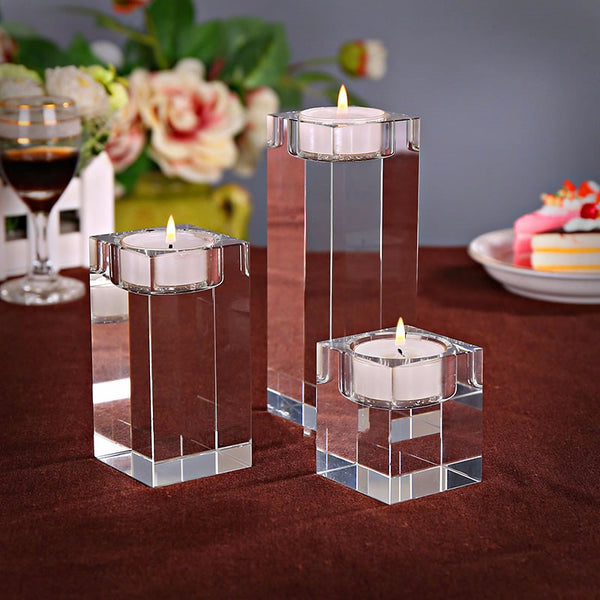 Crystal Cube Candle Holder