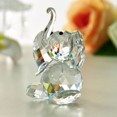Cute Crystal Elephant Paperweigh