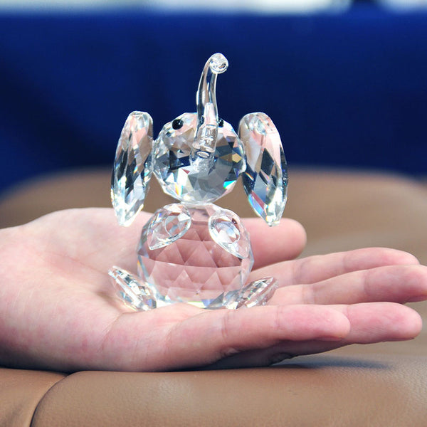 Cute Crystal Elephant Paperweigh