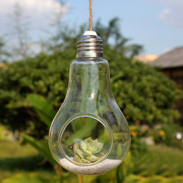 Glass Bulb Shape Hanging Vase