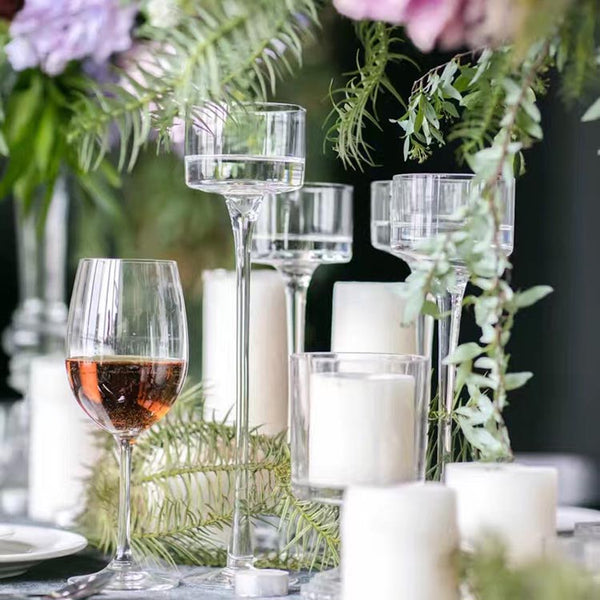 Glass Crystal Candle Holder