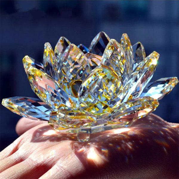 Crystal Lotus Flower Home Ornament