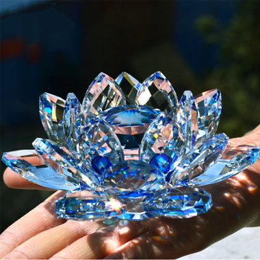 Crystal Lotus Flower Home Ornament