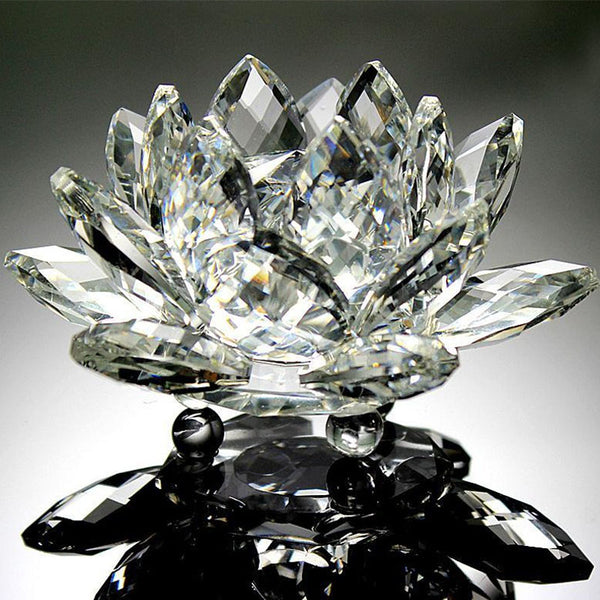 Crystal Lotus Flower Home Ornament