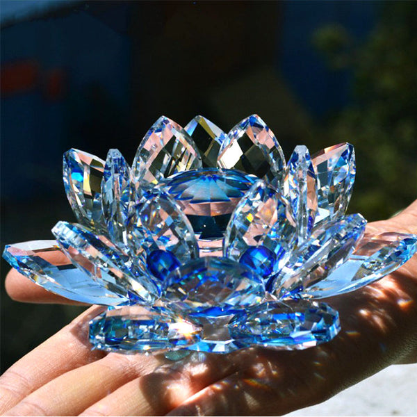 Crystal Lotus Flower Home Ornament