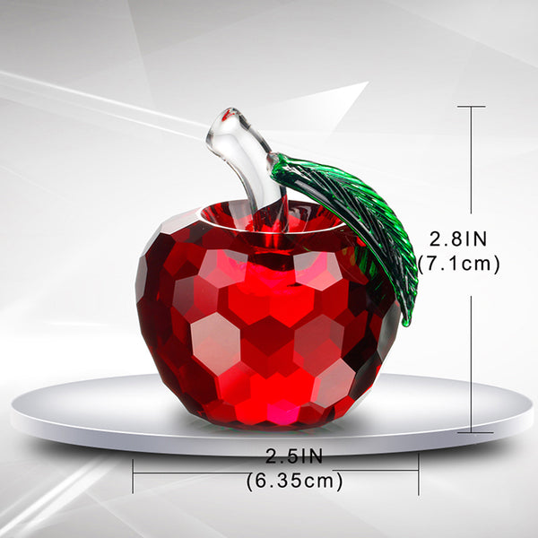 Crystal Red Apple Glass Miniature