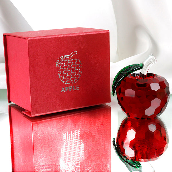 Crystal Red Apple Glass Miniature