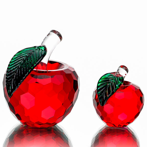 Crystal Red Apple Glass Miniature