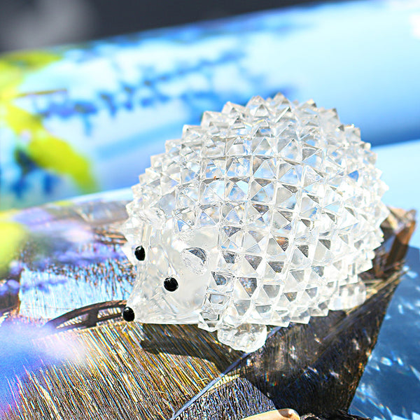 Adorable Hedgehog Glass Figurine