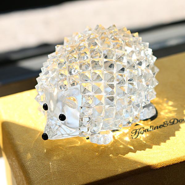Adorable Hedgehog Glass Figurine