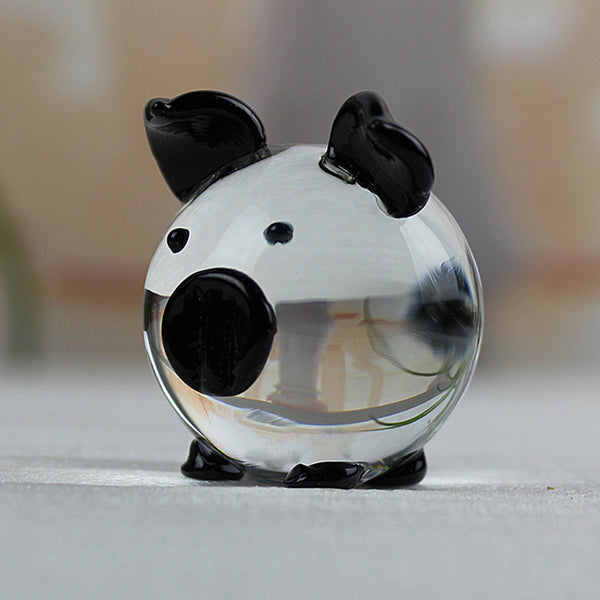 Crystal Pig Glass Figurine
