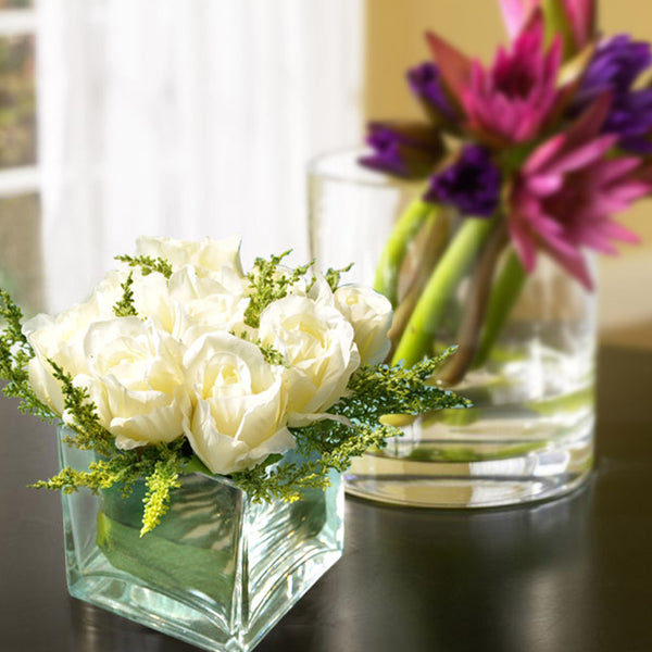 Crystal Clear Desk Flower Vase