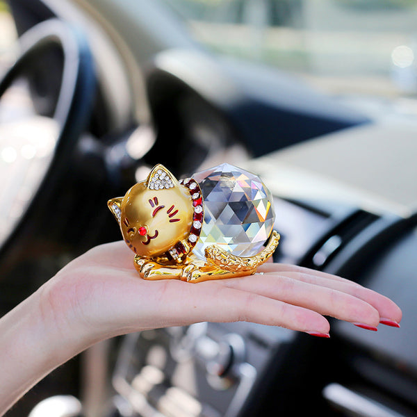 Crystal Lucky Cat Miniature