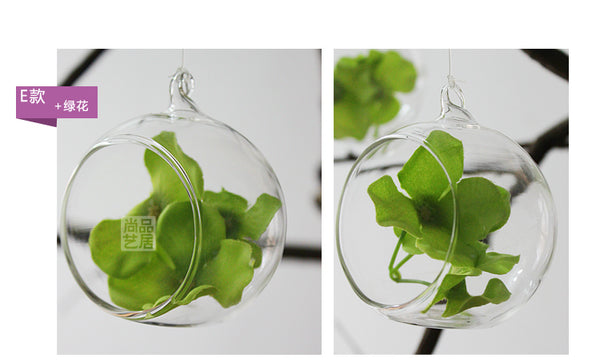 Clear Glass Hanging Flower Vase