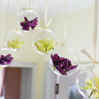 Clear Glass Hanging Flower Vase