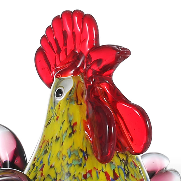 Glass Rooster Figurine