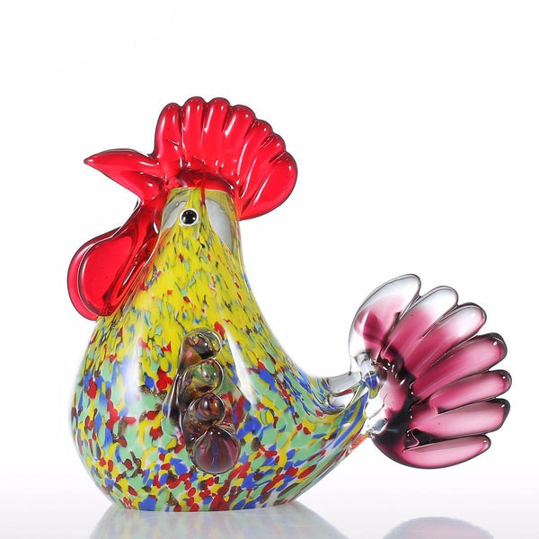 Glass Rooster Figurine