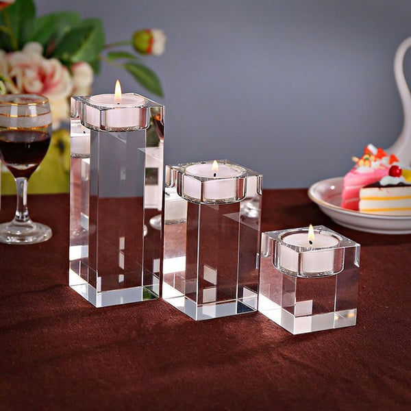 Crystal Cube Candle Holder