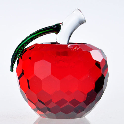 Crystal Red Apple Glass Miniature