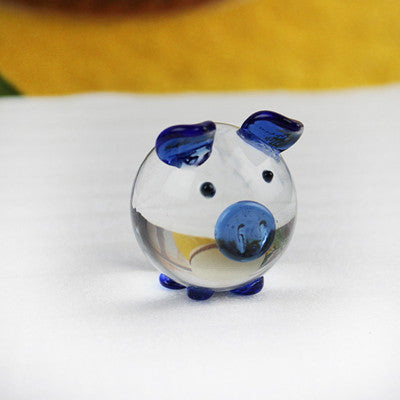 Crystal Pig Glass Figurine