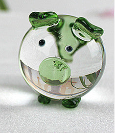 Crystal Pig Glass Figurine