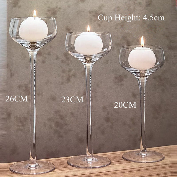Glass Crystal Candle Holder