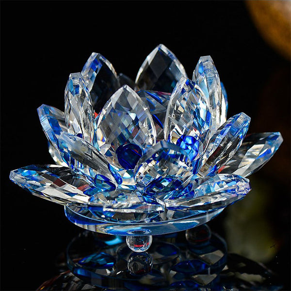 Crystal Lotus Flower Home Ornament