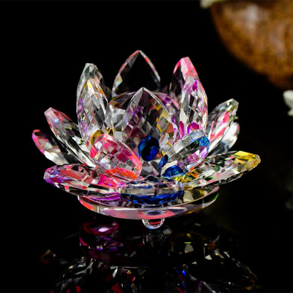 Crystal Lotus Flower Home Ornament