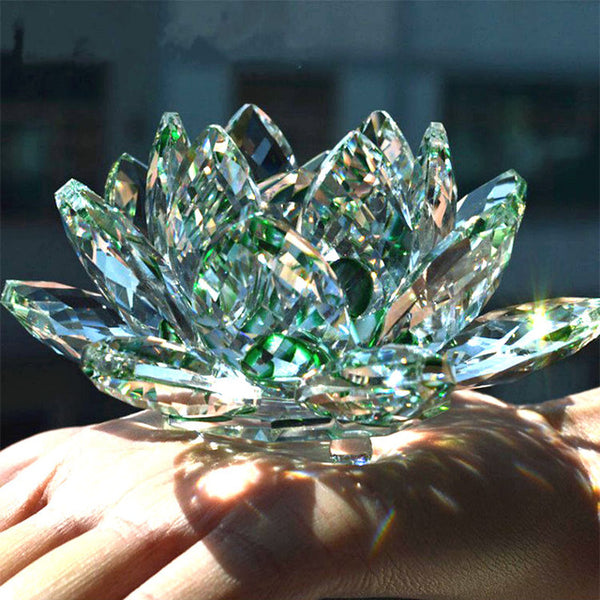 Crystal Lotus Flower Home Ornament