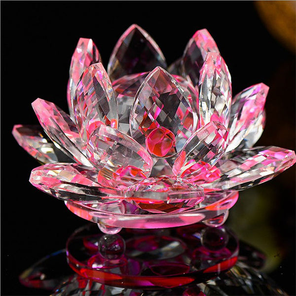 Crystal Lotus Flower Home Ornament