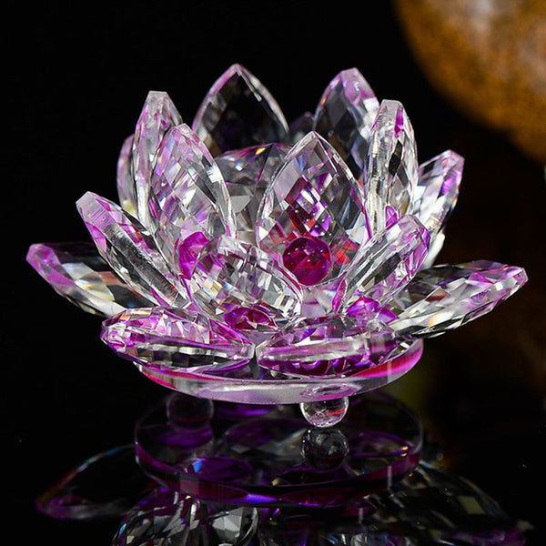 Crystal Lotus Flower Home Ornament