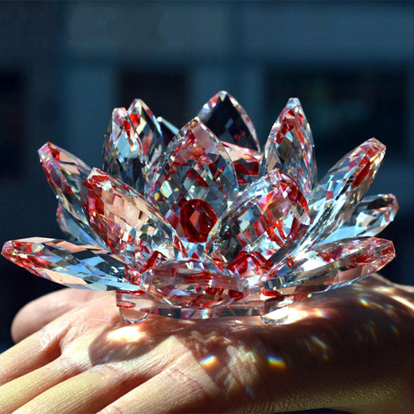 Crystal Lotus Flower Home Ornament
