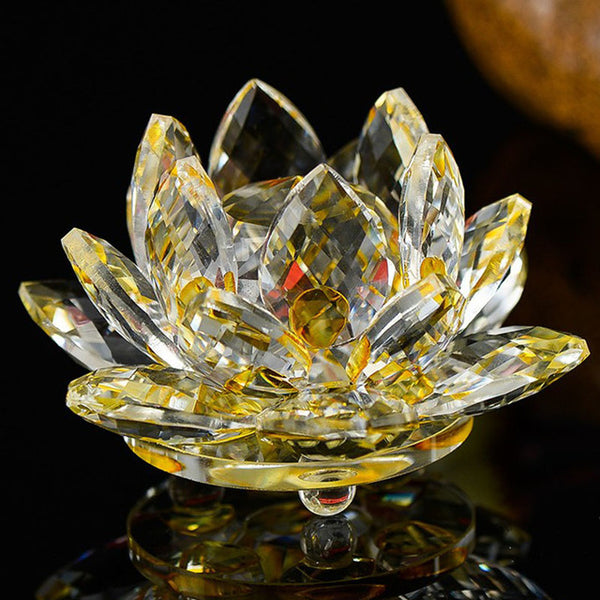 Crystal Lotus Flower Home Ornament